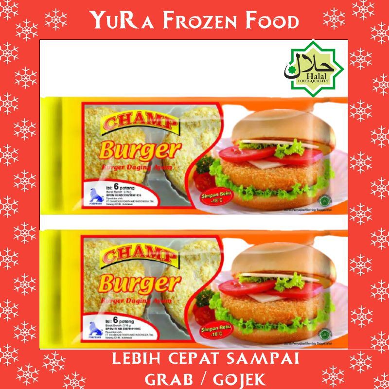 Jual Daging Burger Ayam Crispy Champ Gr Isi S Makanan Halal Enak Yura Frozen Food Murah