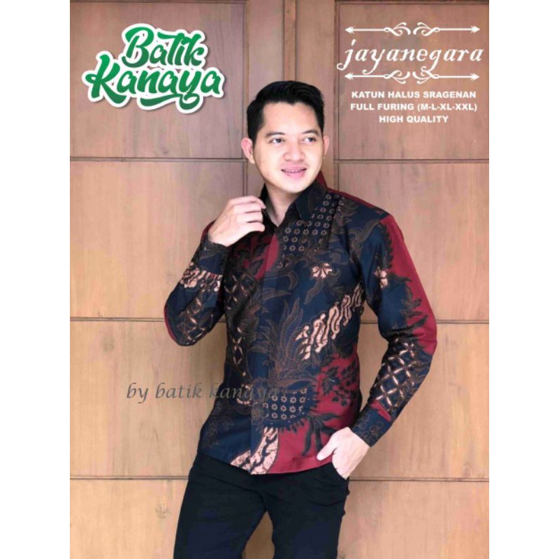 Jual Kanaya Baju Batik Pria JAYANEGARA Full Furing | Shopee Indonesia