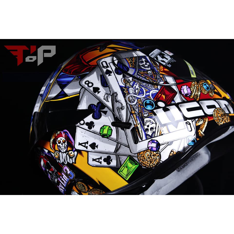 icon airframe pro lucky lid 3 helmet ILM Full Face Motorcycle Helmets Racing Model MF509 Cyborg-gray / Small The Domain features a hand Icon Airframe Pro Helmet -