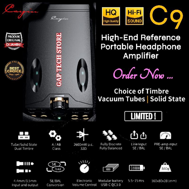 Jual Cayin C9 / C 9 High End Reference Portable Headphone Amplifier ...