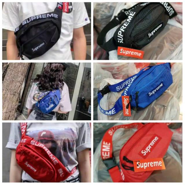 Jual TAS WAISTBAG SUPREME TAS SELEMPANG PRIA WANITA TERLARIS