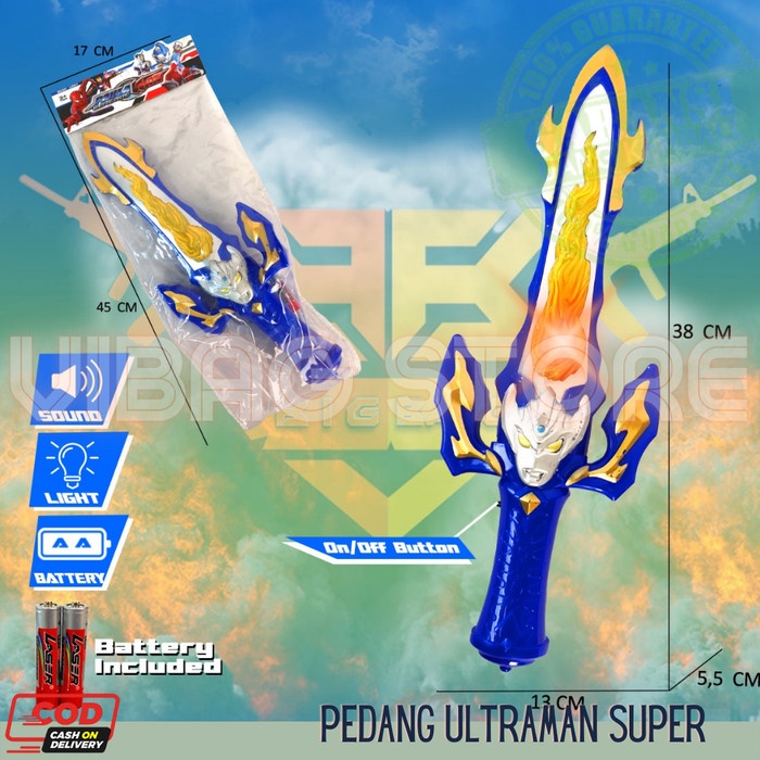 Jual Pedang Ultraman Mainan Ninja Power Rangers Sword Toys Menyala ...