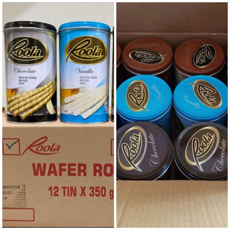 Jual ASTOR ROOLA WAFER ROLL (Ready Vanila & Chocolate) 6 Kaleng ...