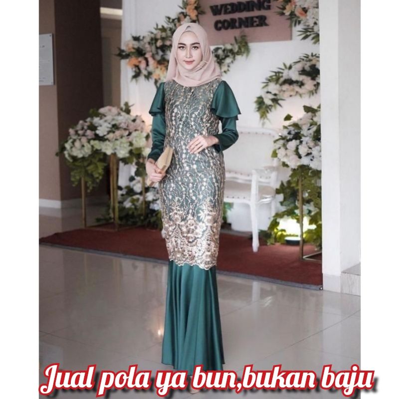 Jual POLA GAMIS DUYUNG POLA JIPLAK GAMIS MERMAID POLA INSTAN POLA