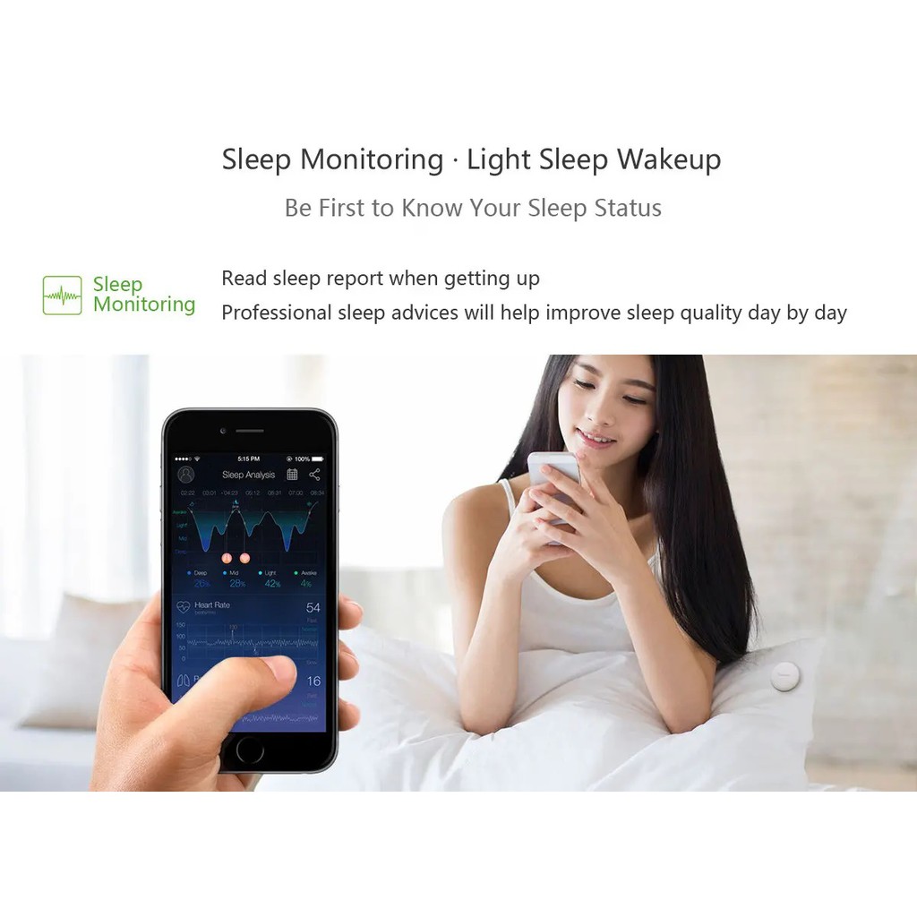 Jual Xiaomi Sleepace Sleep Dot Smart Sleep Quality Tracker- ALAT ...