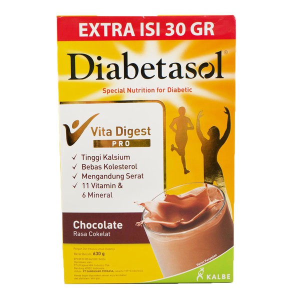 Jual Diabetasol Vita Digest Pro G Susu Bubuk Untuk Diabetes Cokelat Shopee Indonesia