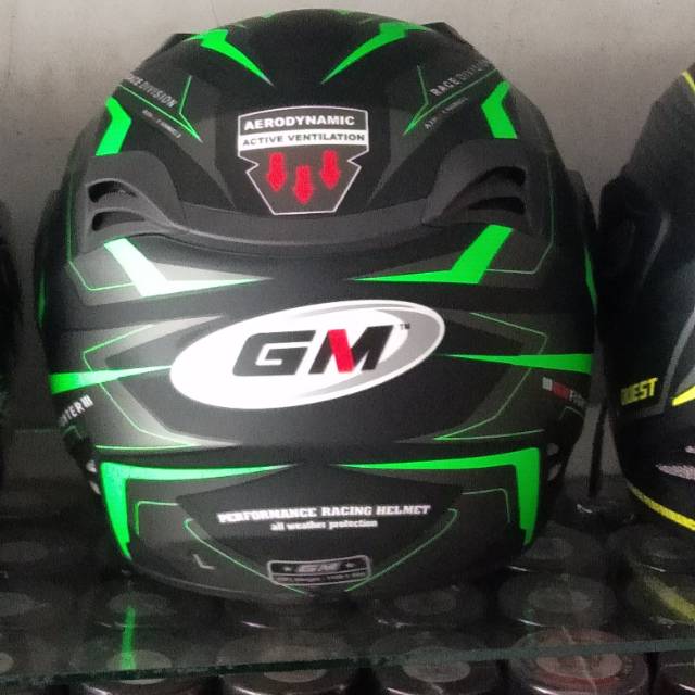 Jual Helm Helem GM Fighter Hijau | Shopee Indonesia