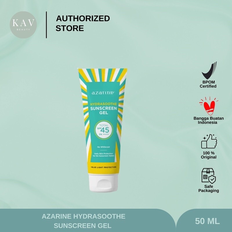 Jual Azarine Hydrashoothe Sunscreen Gel SP45 PA++++ | Shopee Indonesia