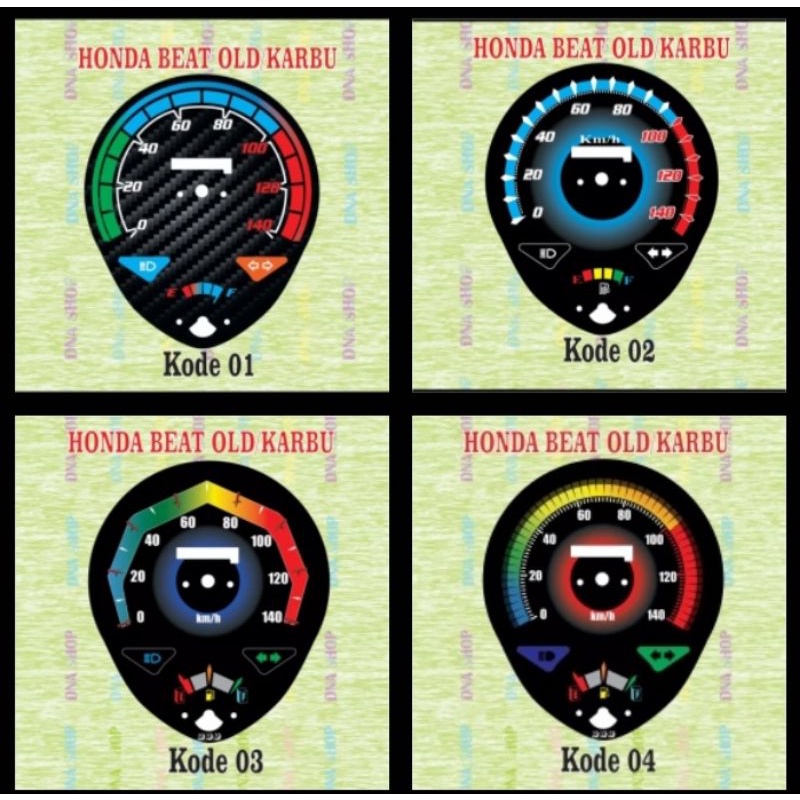 Jual PANEL SPEEDOMETER HONDA BEAT OLD KARBU (Papan Speedometer Variasi