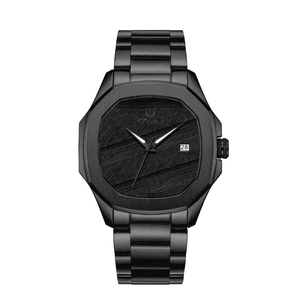 Jual Jam Tangan Pria Parlent Gallant Graphite Steel Black Shopee