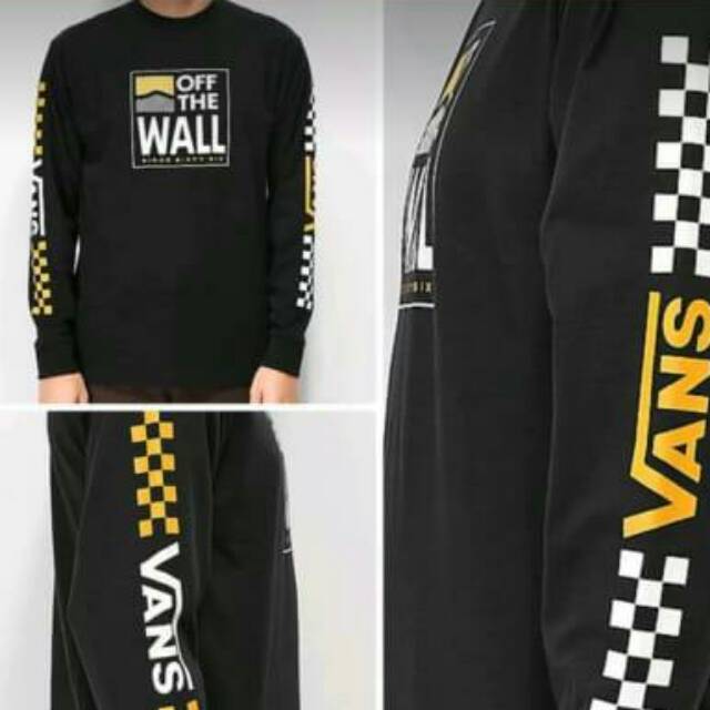 Kaos vans off 2025 the wall lengan panjang