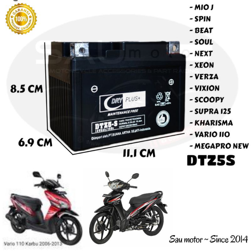 Jual Saumotor Dry Plus Aki Kering Kph Gtz5S 12V 5A Aki Beat Vixion