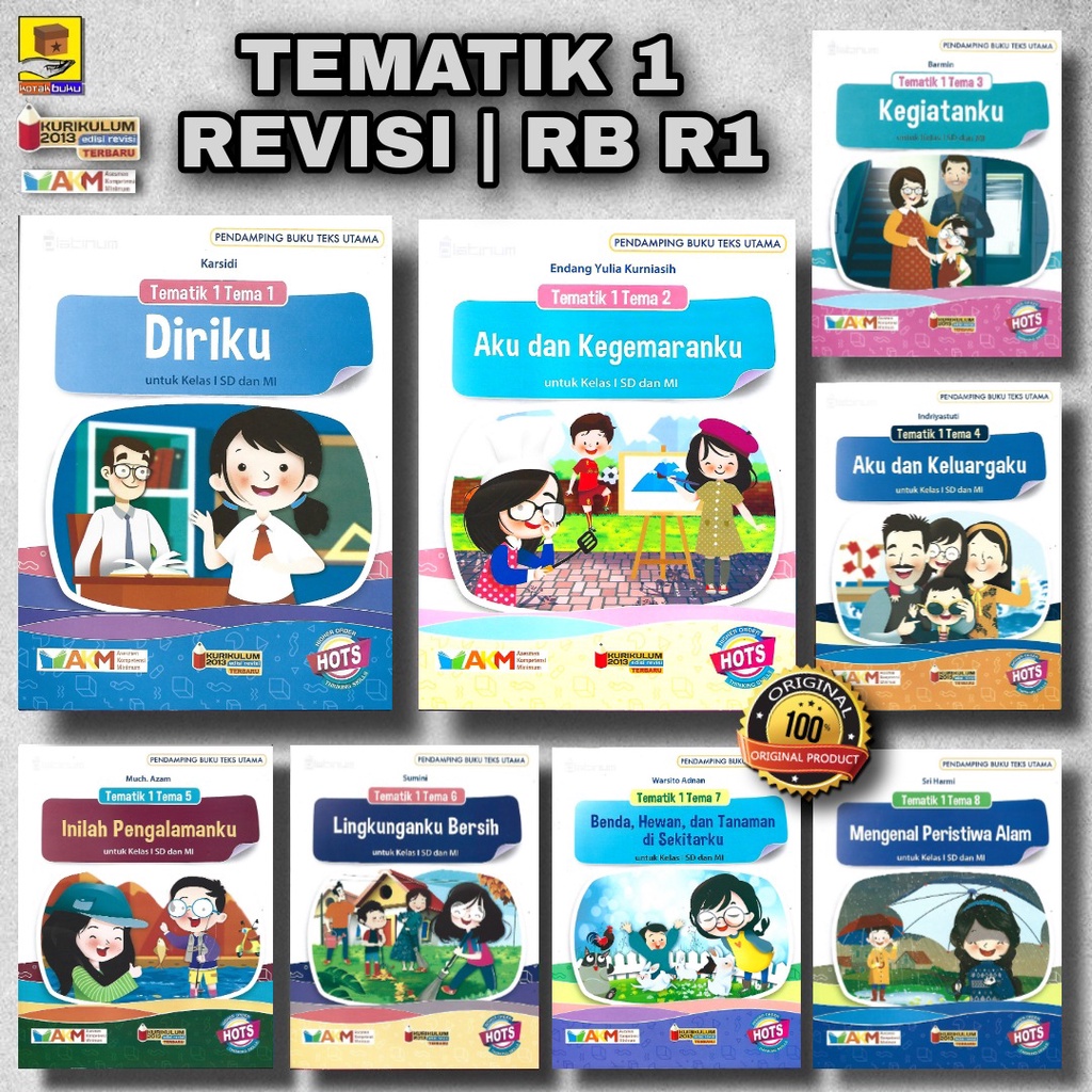 Jual Buku Tematik Sd Kelas 1 Tema 1 2 3 4 5 6 7 8 Akm Hots Platinum Sd Buku Tematik Kelas 1