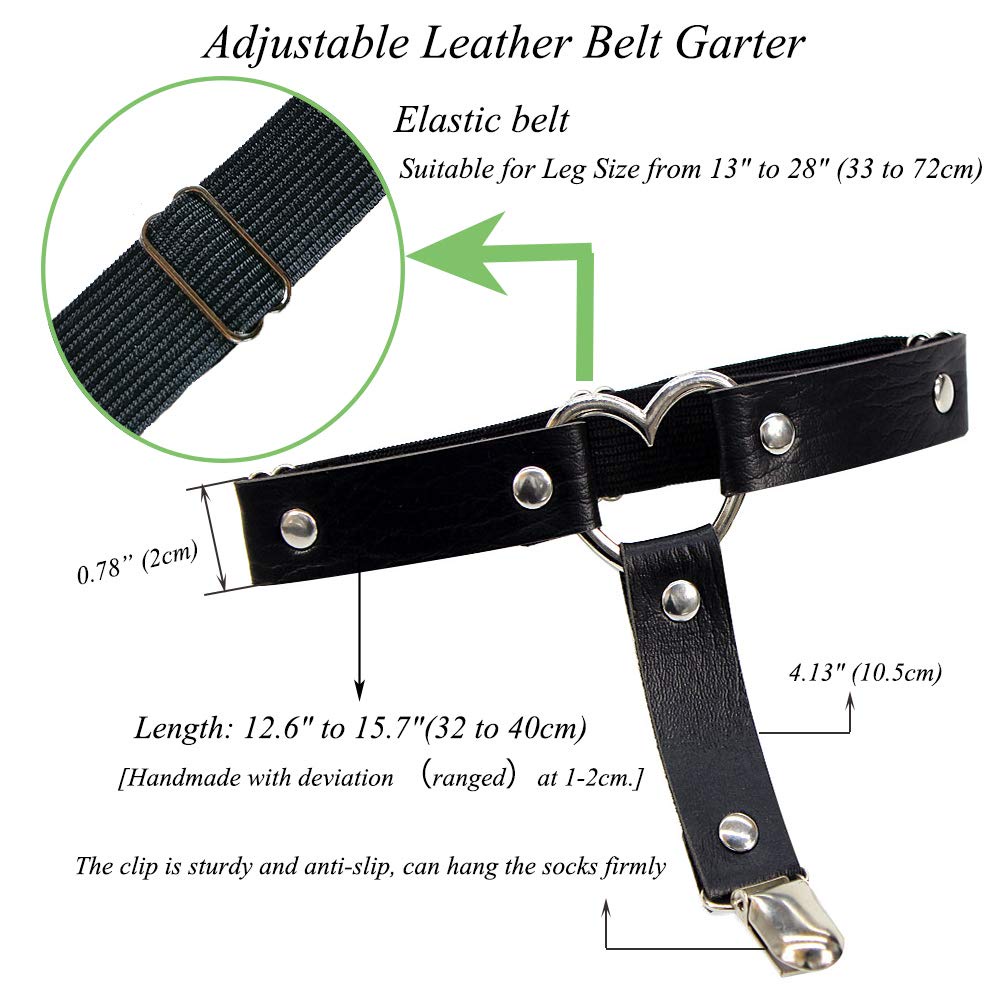 Jual Garter Belt Hitam Penjepit Stocking Bentuk Hati Punk Aksesoris