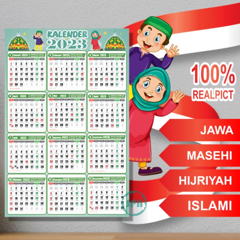 Jual Spn Center Kalender 2023 Lengkap Masehi Hijriyah Jawa Colorfull Murah Shopee Indonesia 6266