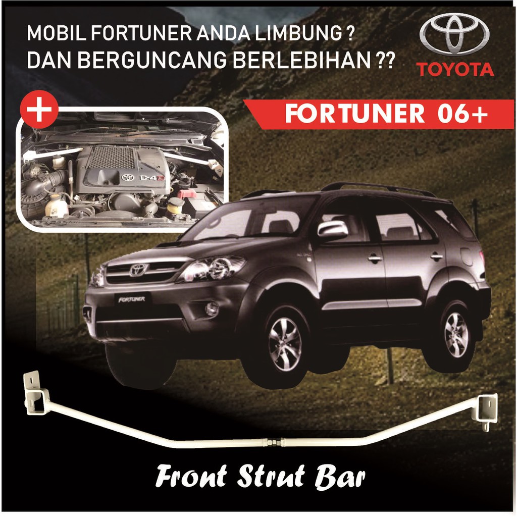Jual Sparepart mobil frontbar Front strut bar Fortuner 06+ stabiliser