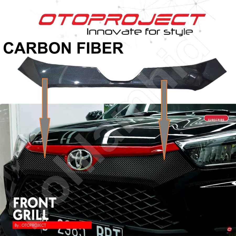 Jual Front Grill RAIZE ROCKY Otoproject Grill Depan V1 Carbon Fiber ...