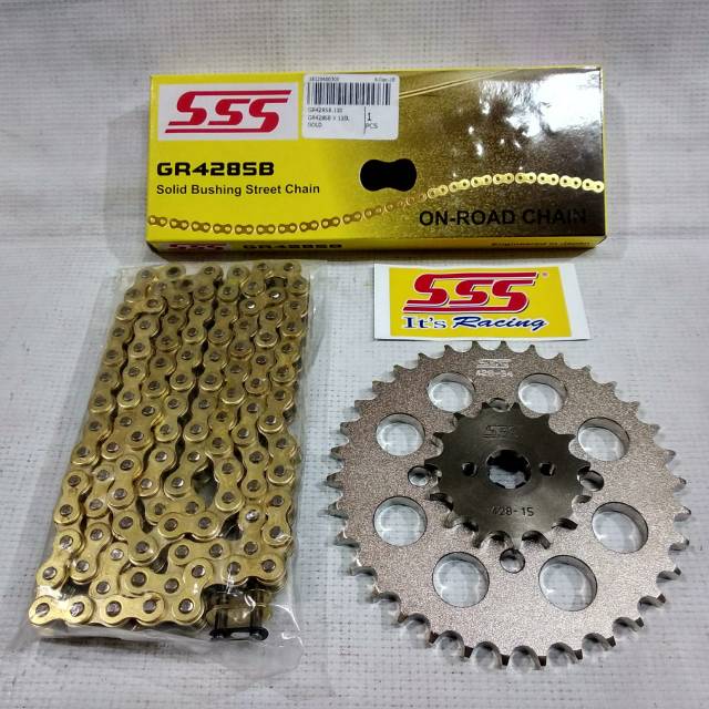 Jual Gear set SSS Smash / Shogun 125 rantai SSS gold | Shopee Indonesia