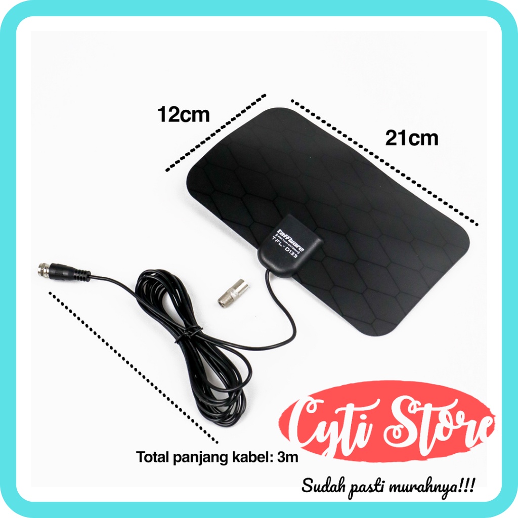 Jual Antena TV Digital DVB-T2 4K High Gain 25dB - Black | Shopee Indonesia