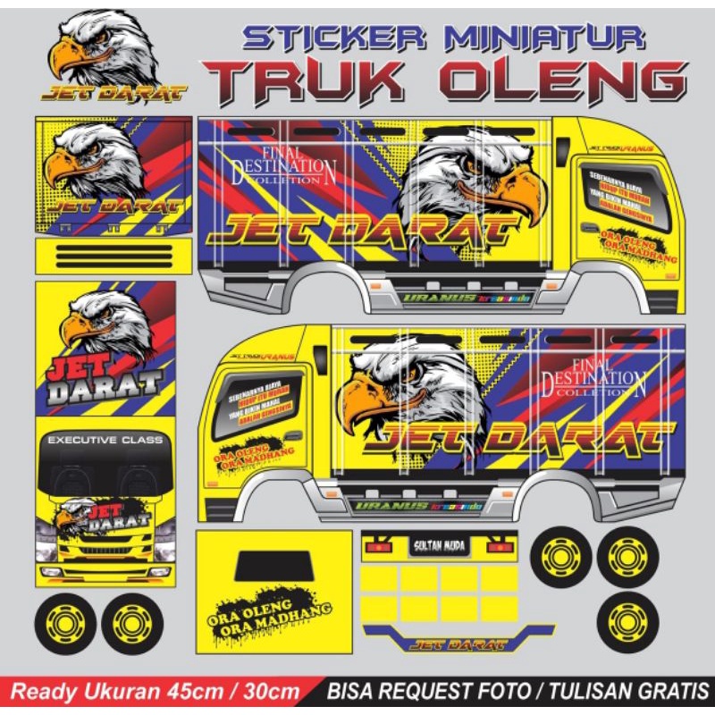 Jual Sticker Miniatur Truck Oleng Ukuran Cm Shopee Indonesia