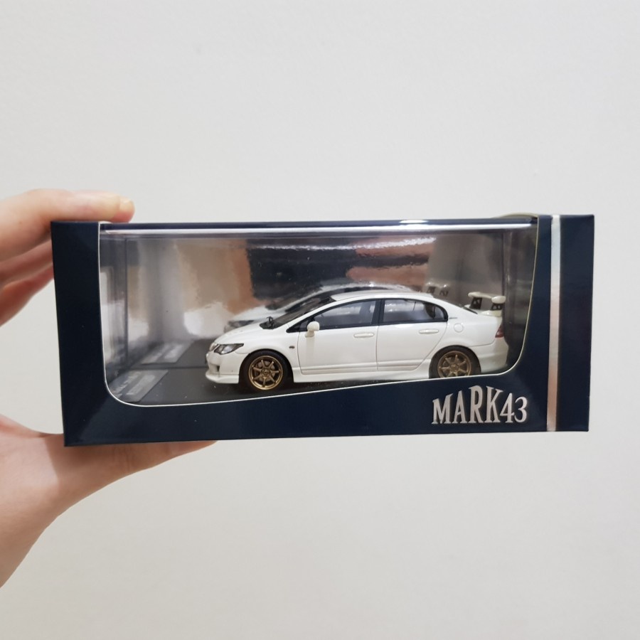 Jual Diecast Mark43 1/43 honda civic fd mugen type r putih