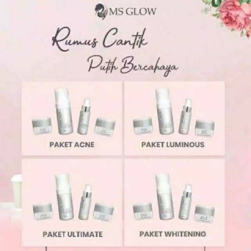 Jual Paket Wajah Ms Glow Acne Whitening Luminous Ultimate Shopee Indonesia