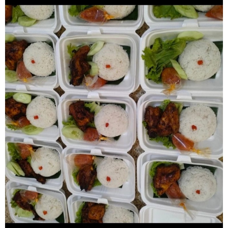 Jual Paket Nasi 100 Box Kotak Buat Acara Hajatan Syukuran Shopee