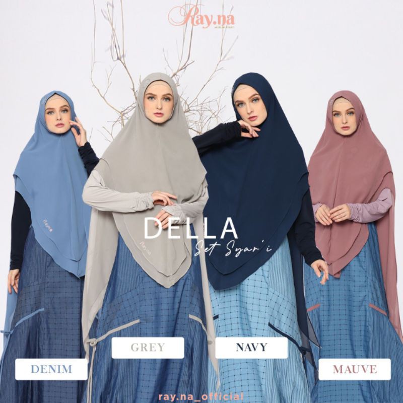 Jual ORIGINAL Gamis Syari Denim Della set vol 2 by Rayna - Ray.Na ...