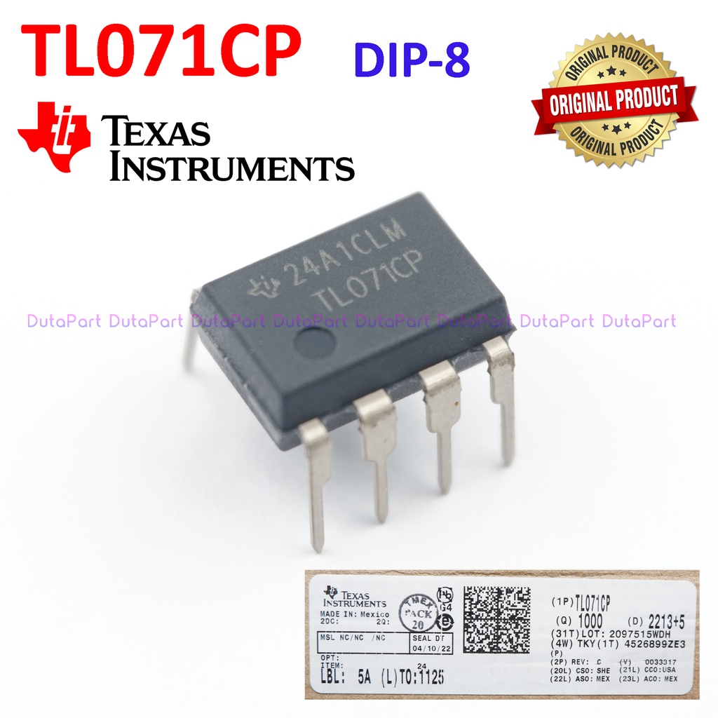 Jual Tl071 Tl071cp Original Texas Instruments Tl 071 Cp Op Amps Jfet Dip 8 Shopee Indonesia 