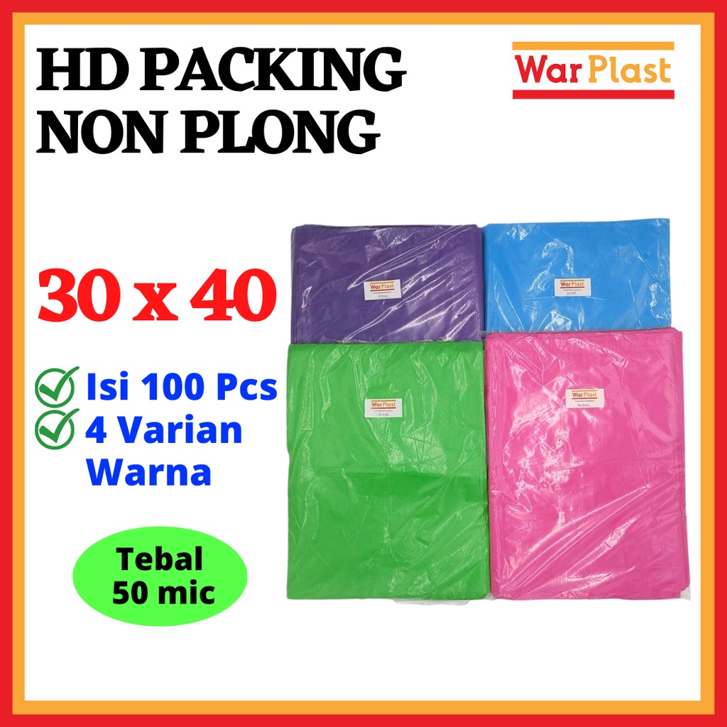 Jual Kantong plastik HD tanpa plong polos 30x40/ Plastik packing ...