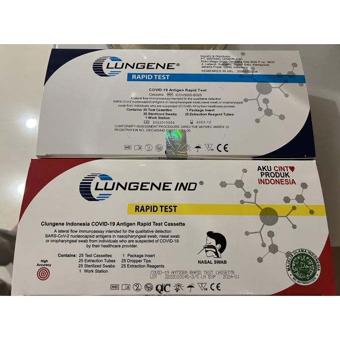 Jual Alat Test Swab Antigen Clungene Lungene Resmi Kemenkes - ORIGINAL ...