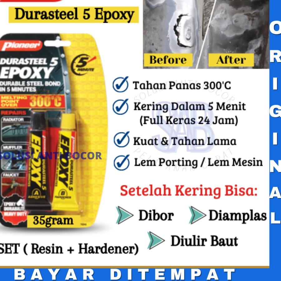 Jual Lem Besi Pioneer Epoxy Durasteel Tahan Panas hingga 300C Instant 5 ...