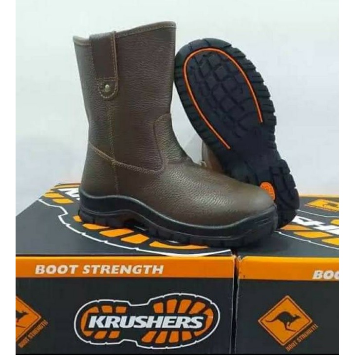 Jual Sepatu safety krushers texas brown original Shopee Indonesia