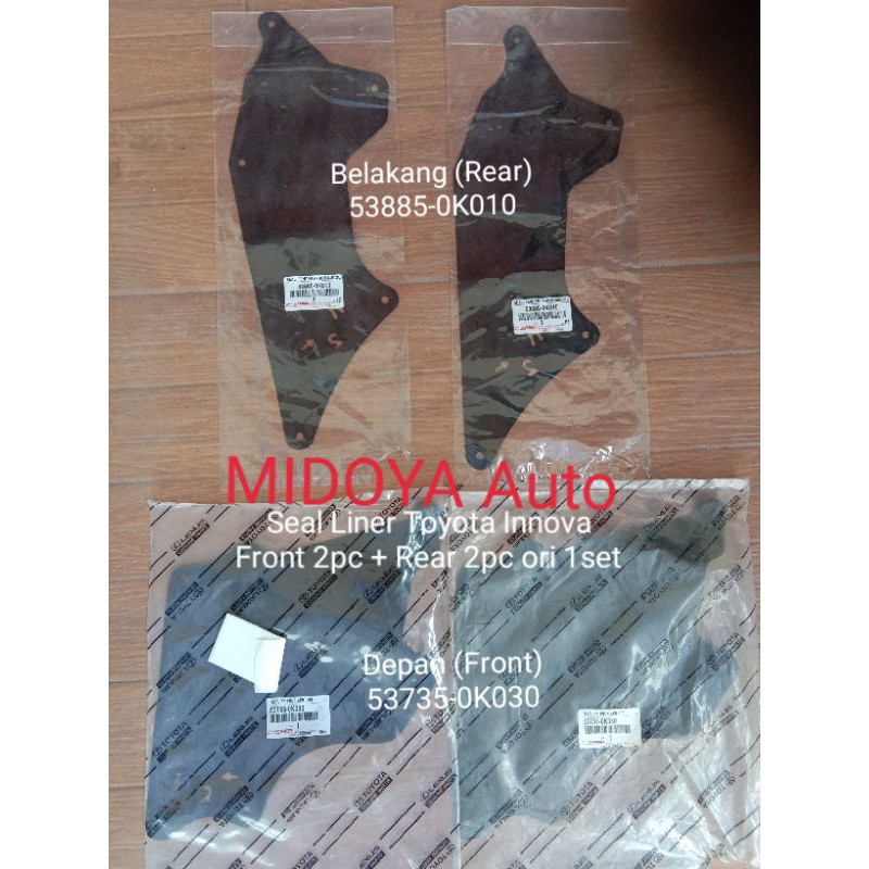 Jual Seal Liner Fender Toyota Innova ori | Shopee Indonesia