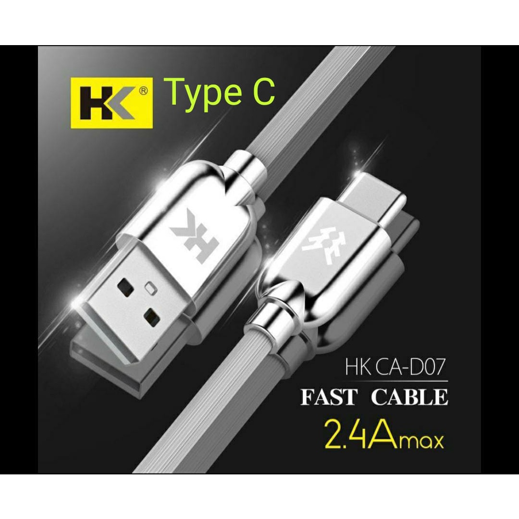 Jual Kabel Data Merk HK D07 Konektor Type C Output 2.4 Ampere Fast ...