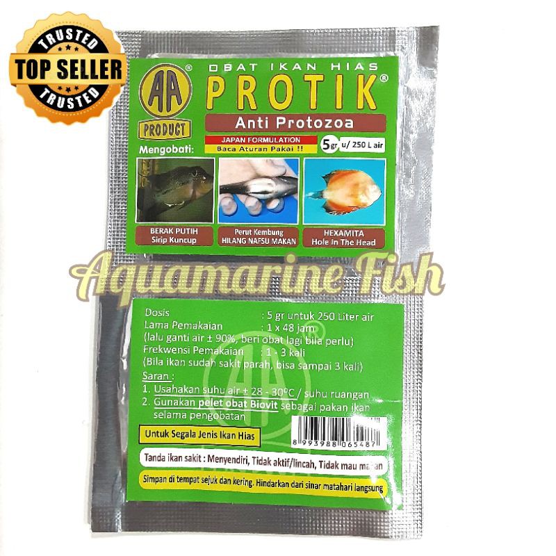 Jual Protik Obat Ikan Anti Protozoa Anti Parasit Ikan Hias Hexamita