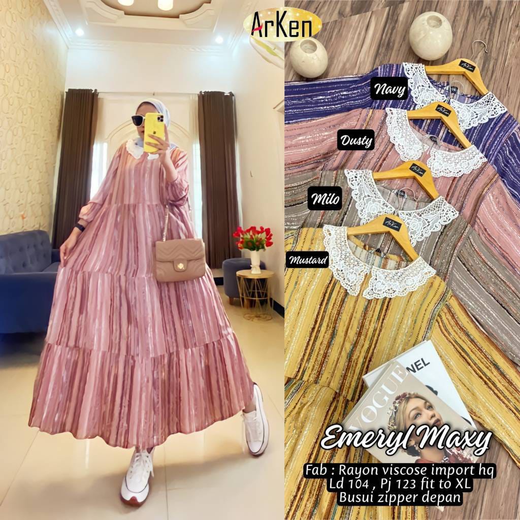 Jual EMERIL / EMERYL MAXI DRESS ORIGINAL ARKEN | Shopee Indonesia