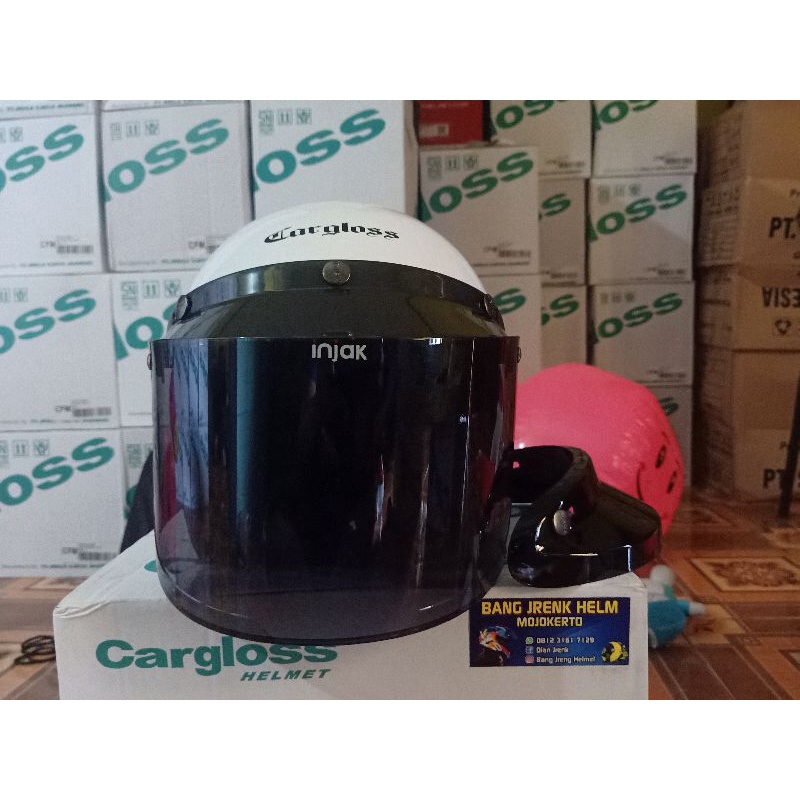 Jual Helm cargloss original free kaca datar injak | Shopee Indonesia
