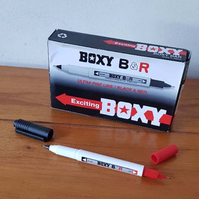 Jual Pulpen/pen Boxy B & R (2 warna, hitam dan merah) | Shopee Indonesia