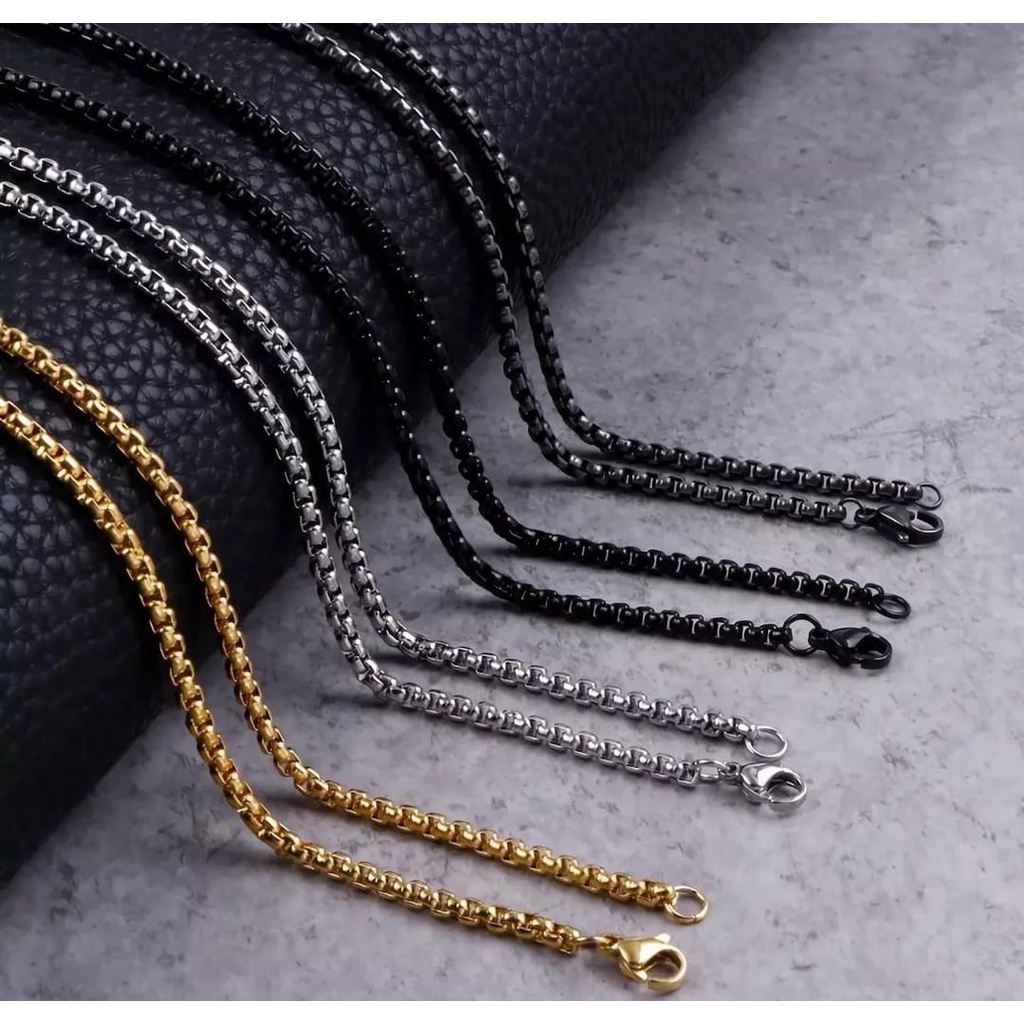 Jual KALUNG TITANIUM ROLLO EMAS/HITAM/SILVER PRIA DAN WANITA MODEL ...