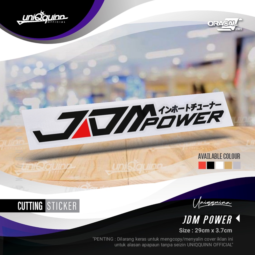Jual UQ Stiker JDM Power | Cutting Sticker Custom Waterproof | Shopee ...