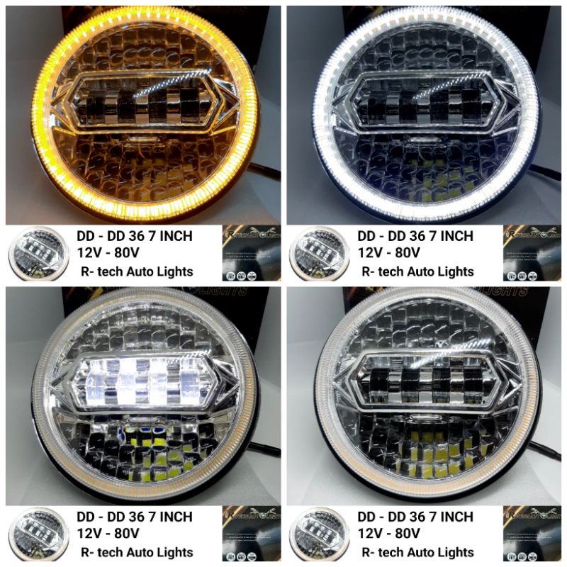 Jual LAMPU LED DAYMAKER 7 INCH R-TECH AUTO LIGHTS 12V-80V EXCLUSIVE DD ...