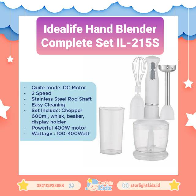 Jual Idealife Hand Blender Complete Set IL215S Shopee Indonesia