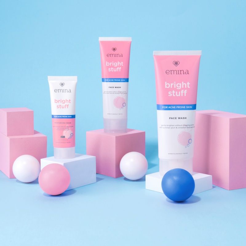 Jual EMINA Bright Stuff Face Wash For Acne Prone Skin 50ml Facial Wash cuci muka kulit