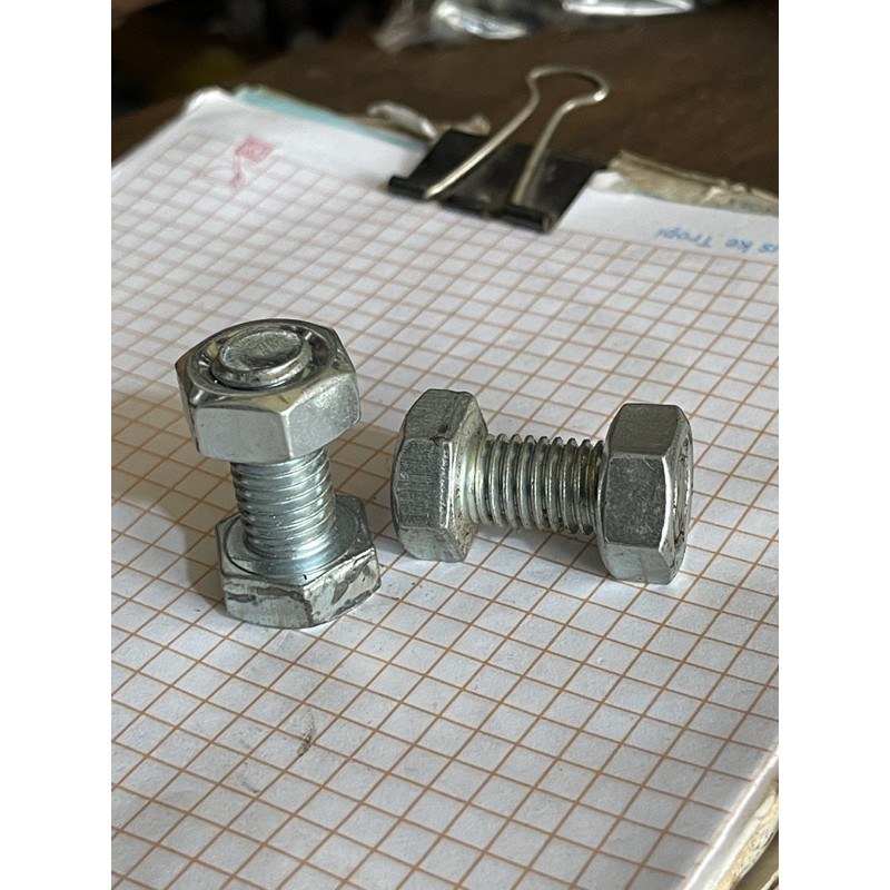 Jual BMP M12 x 25 P1.75 BAUT MUR BESI PUTIH GALVANIS KUNCI 19 PJG 2.5 ...