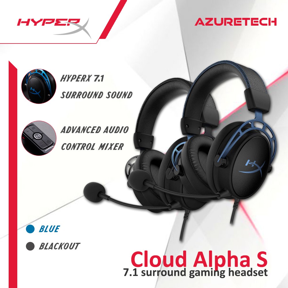 HyperX Cloud Alpha S 7.1 Surround Sound Gaming Headset Garansi Resmi