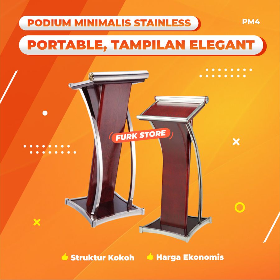 Jual Podium Minimalis PM4 Stainless, Mimbar Masjid Minimalis Modern HPL ...