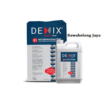 Jual DEMIX E1 - WATERPROOFING 2 KOMPONEN (SEMEN 15KG + CAIRAN 5KG ...