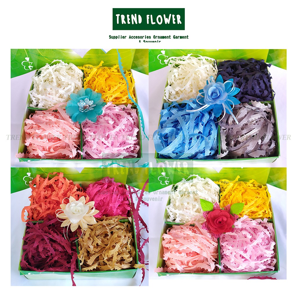 Jual SHREDDED PAPER Ribbon + Bunga Kertas Serutan / Kertas Cacah ...