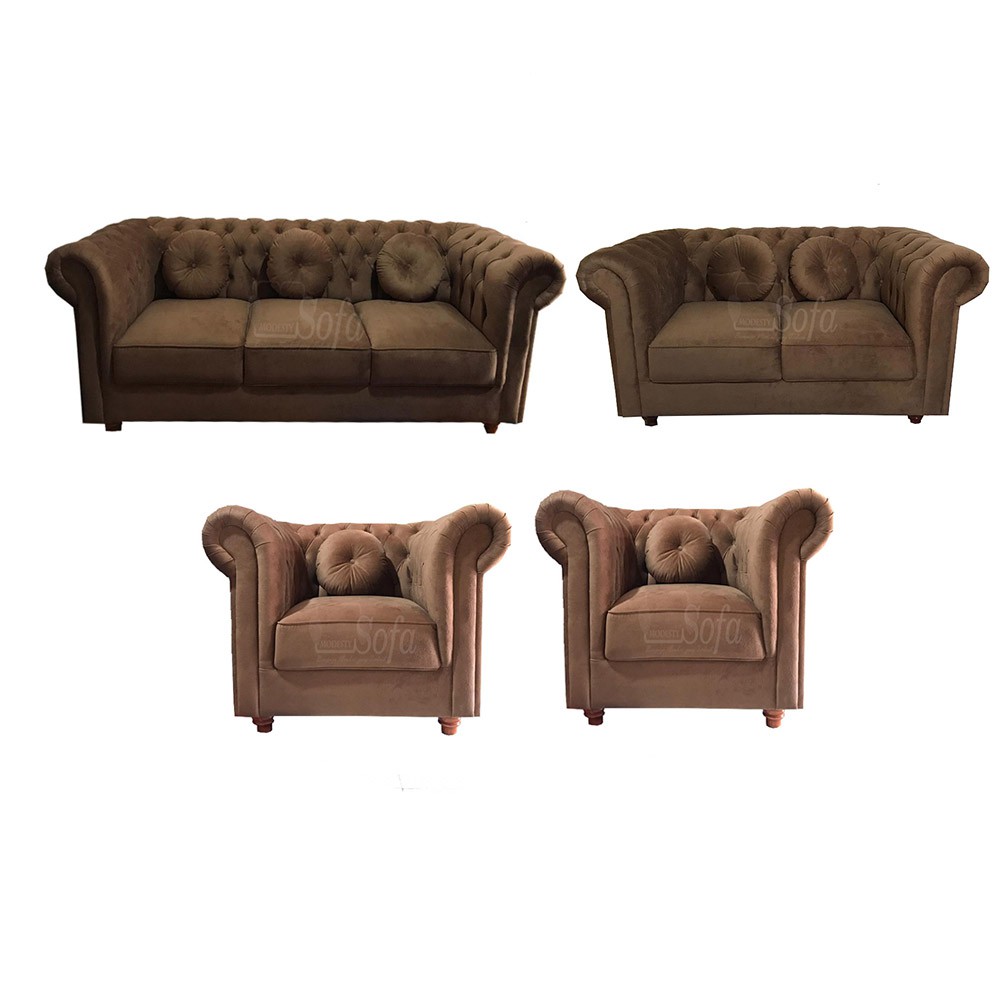 Jual Sofa Ruang Tamu Modesty 3211 Seater Chesterfield Shopee Indonesia